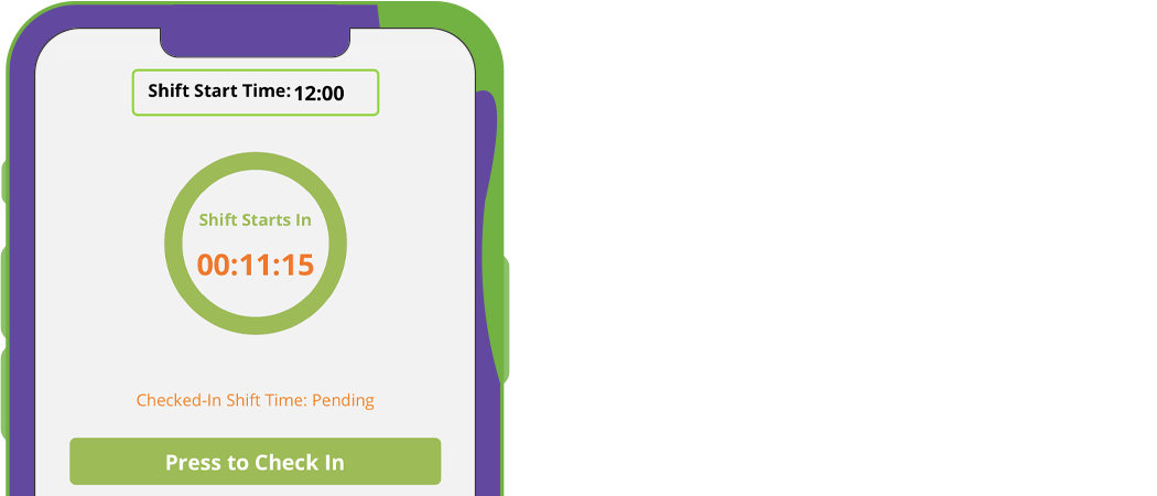 Workforce GPS Tracking App - Entire On Hire Preview of GPS tracked check-in and check-out in Entire OnHire's Workforce App for Australian staffing agencies to improve payroll and travel claimage.